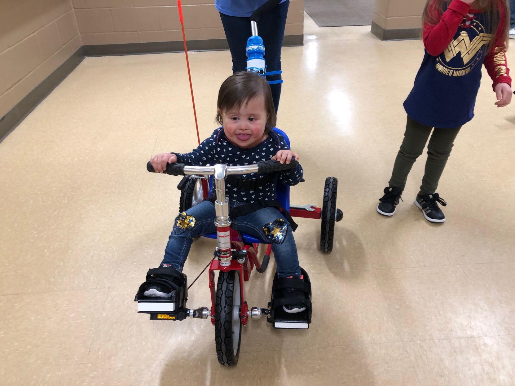Rebel and her new wheels